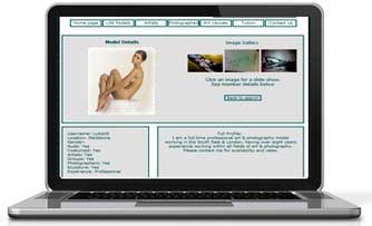web page for Life Models and Artists